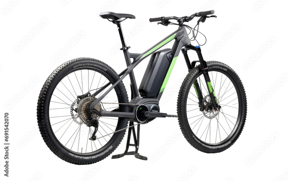 Electric Bike Parked On Isolated Background