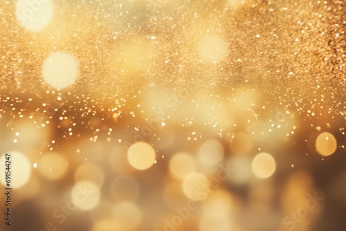 Abstract Christmas Background - Shiny Golden Glitter 