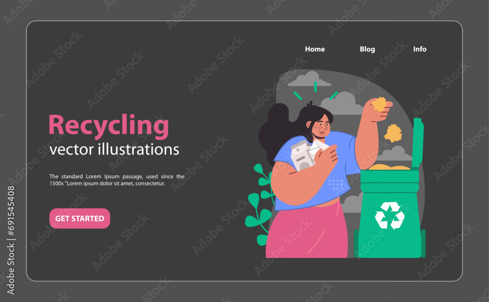 Fotografie Recycling initiative web or landing