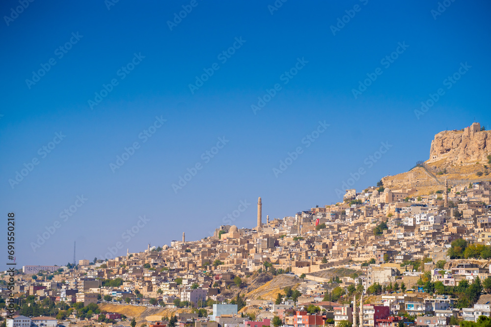 Mardin old city and sky view.