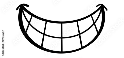 Happy world smile day, smiling National big happiness day. Fun thoughts emoji face emotion. Laughter lip symbol. Smiling lips, Cartoon funny teeth and face. Vector laugh or lol laughing 
