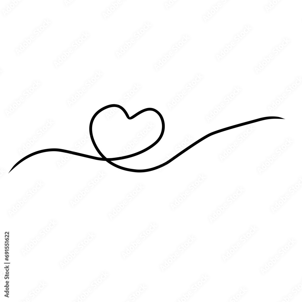 heart line drawing