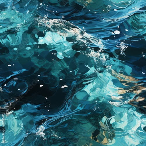 photorealistic sea surface seamless pattern