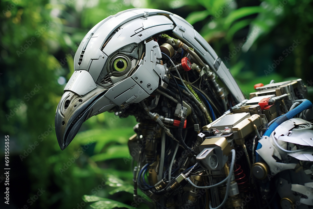 Mechanical Harmony: Robotic Bird Soaring Amidst the Forest Canopy Mechanical Harmony: Robotic Bird Soaring Amidst the Forest Canopy