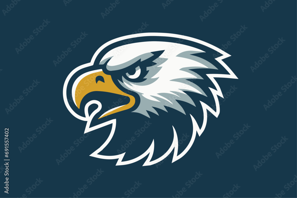 Obraz premium Majestic Eagle Vector Logo - Perfect for Sports Teams, Dynamic Mascot Branding & Athletic Identity