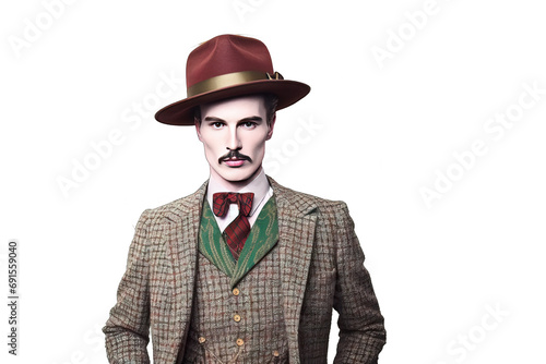 model vogue hairdresser style face london blouse blue portraiture portrait hipster character cartoon beard shirt man person businessman business illustration suit green Fashion dandy h tweed jacket