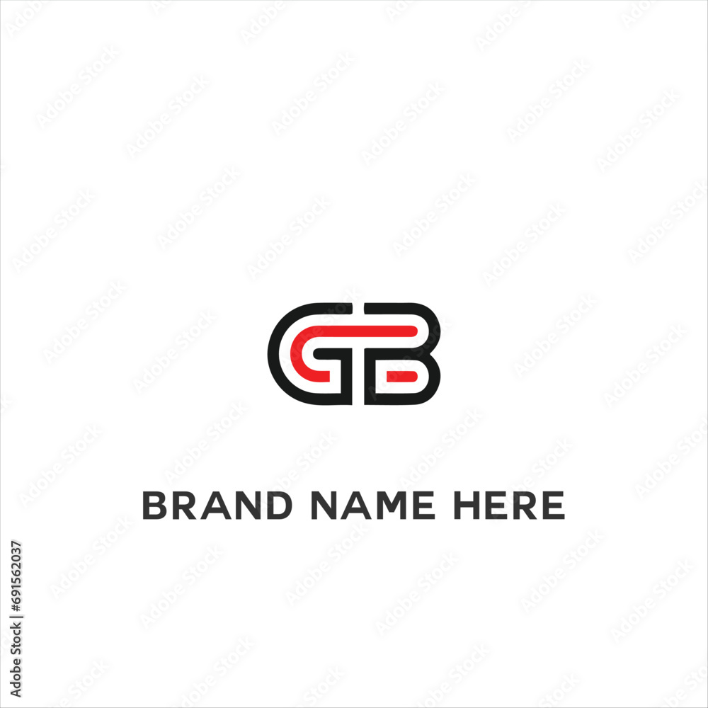 GB logo. G B design. White GB letter. GB, G B letter logo design. Initial G B letter linked circle uppercase monogram logo GB letter logo vector design. 
