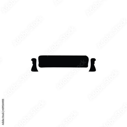 Ribbon banner icon. Simple style company poster background symbol. Ribbon banner brand logo design element. Ribbon banner t-shirt printing. Vector for sticker.