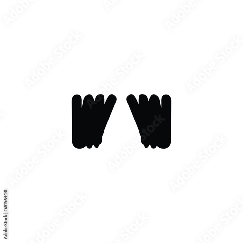 Scuba diving fins icon. Simple style underwater travel poster background symbol. Scuba diving fins brand logo design element. Scuba diving fins t-shirt printing. Vector for sticker.