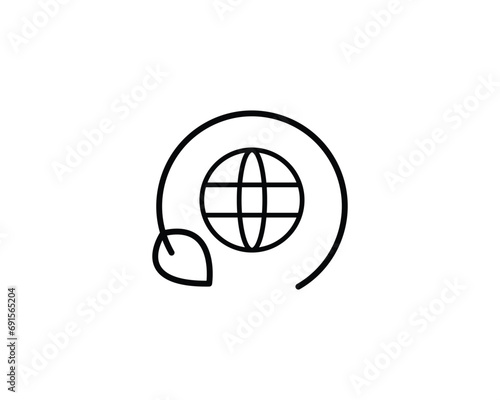 Earth day icon vector symbol design illustration