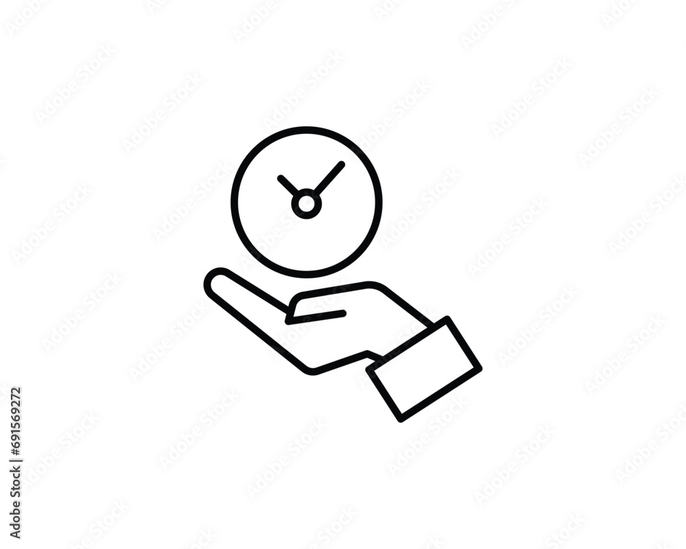Time management icon vector symbol design illustration