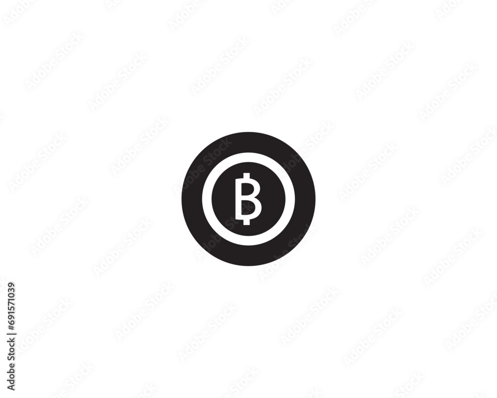 Bitcoin banking icon vector symbol design illustration
