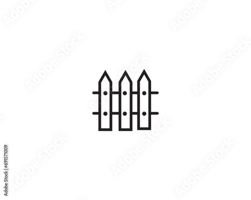 Barrier boundary icon vector symbol design illustration