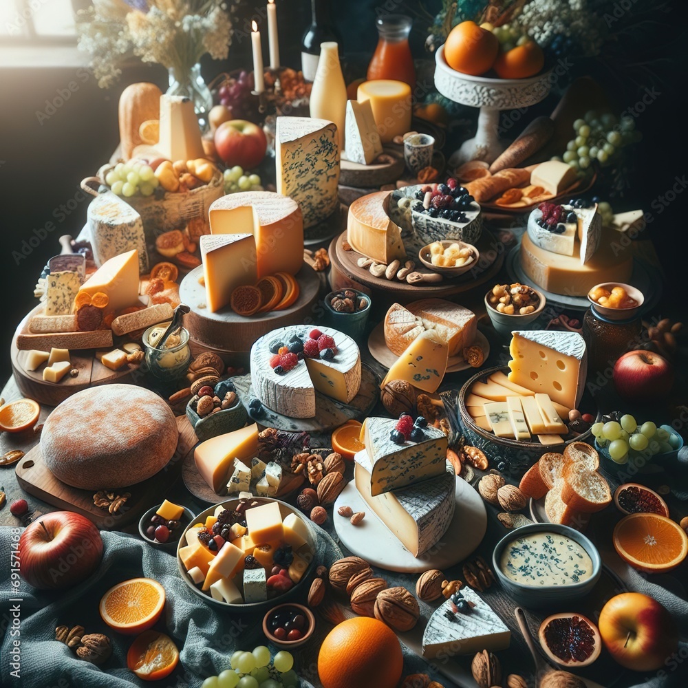Cheese Extravaganza: Vibrant Feast for the Senses