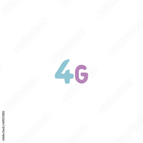 4g icon. Simple style 4g technologies theme poster background symbol. 4g brand logo design element. 4g t-shirt printing. Vector for sticker.
