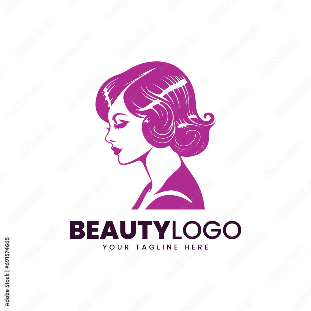 Vector Women beauty care salon logo design