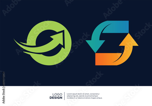 Letter O marketing, finance, investment and business logo design.