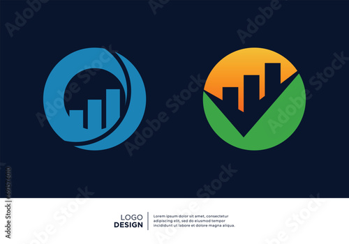 Simple letter O logo design for finance, investment, marketing.