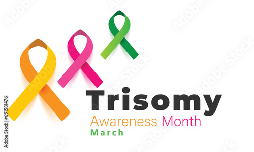 National Trisomy awareness Month. background, banner, card, poster, template. Vector illustration.