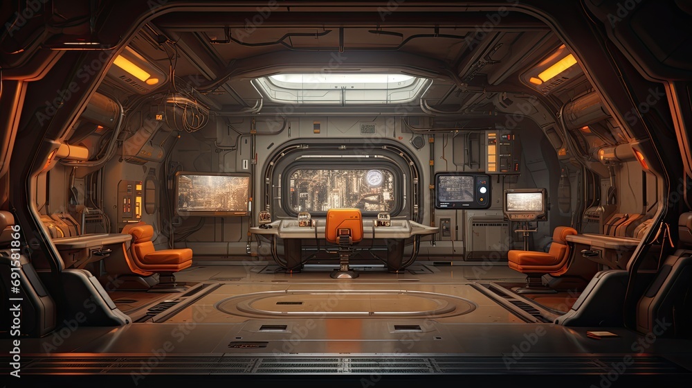 Interior of a restaurant. AI generated art illustration. Interior of a restaurant. AI generated art illustration.