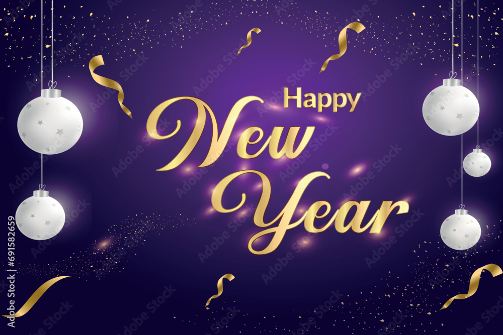 Happy New Year Background Design Template
