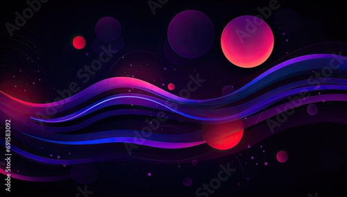Liquid colorful gradient round shape. Liquid splashes and waves. photo