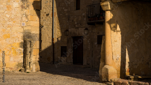 Old street in a spanish village photo