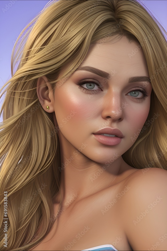 Naklejka premium portrait of a woman
