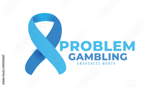 Problem Gambling Awareness Month. background, banner, card, poster, template. Vector illustration.