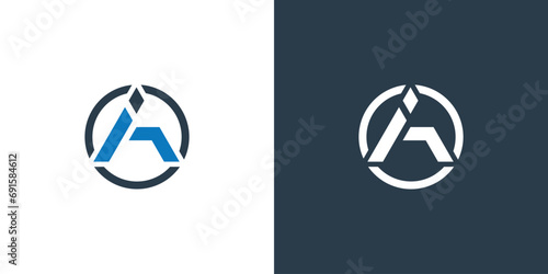 Vászonkép Initial letter ai or ia logo vector design template
