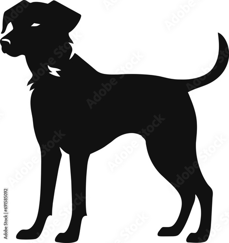 Dog Silhouette graphic design black with white background breed husky puppy golden retriever bulldog german shepard border collie york