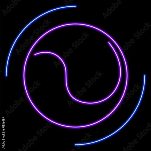 tennis neon sign, modern glowing banner design, colorful modern design trend on black background. Vector illustration.