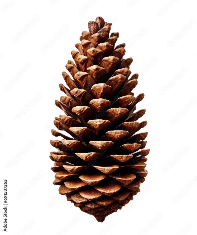 a Pine cone in a side view, isolated, and transparent PNG in a Nature-themed, photorealistic illustration. Generative ai a Pine cone in a side view, isolated, and transparent PNG in a Nature-themed, photorealistic illustration. Generative ai