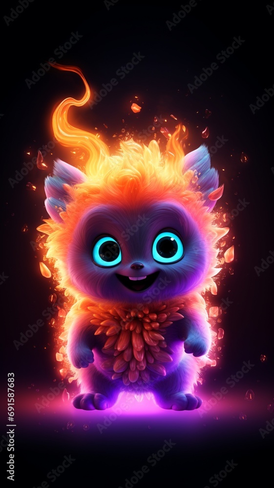 Cool cute fire creature hyperreal AI Generated pictures Cool cute fire creature hyperreal AI Generated pictures