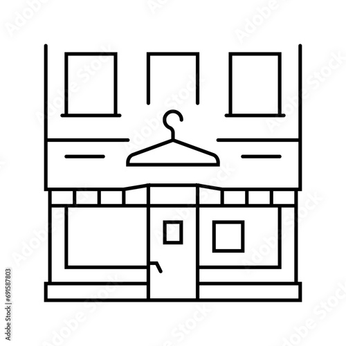 dry cleaner shop line icon vector. dry cleaner shop sign. isolated contour symbol black illustration