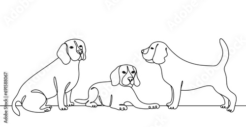 Beagle. One line