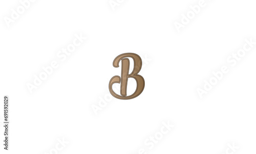 B, BB , Abstract Letters Logo Monogram	