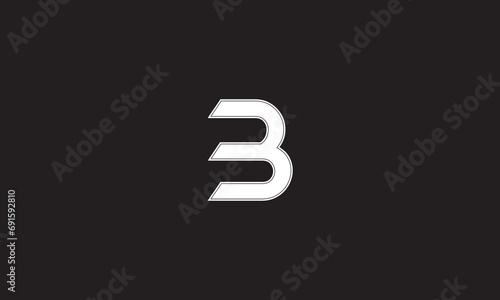 B, BB , Abstract Letters Logo Monogram	