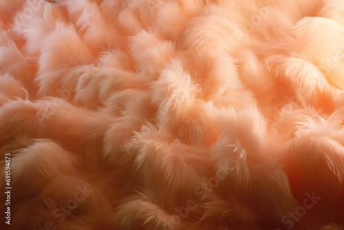 Peach Soft fluff background. Softly textured Peach Fuzz. 