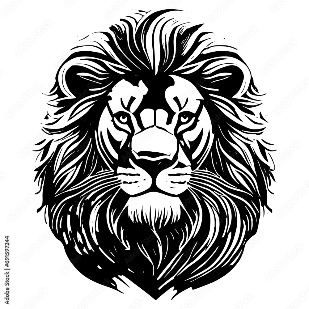Obraz premium lion head vector