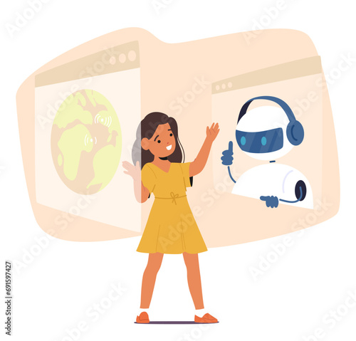 Chatbot Assists Kid In Learning, Offering Interactive Lessons, Answering Questions, And Providing Educational Games