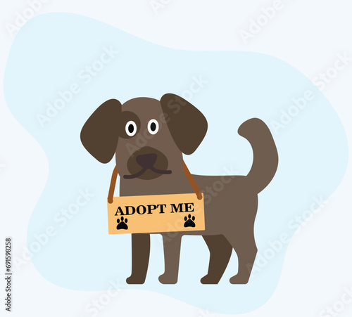 Human adopting pets and fostering. Pet adoption concept. flat vector illustration.