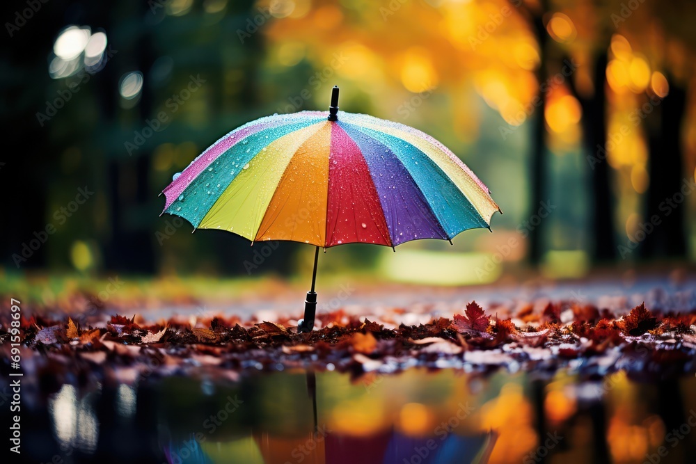 Rain On Rainbow Umbrella