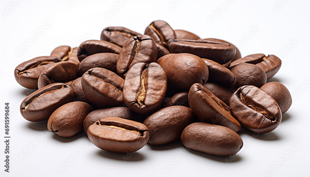 coffee beans close up on isolated background. coffee beans close up on isolated background.