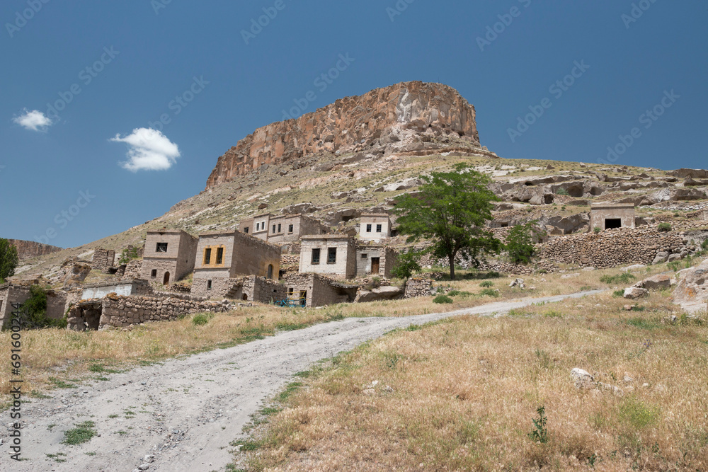 abandoned ruins of Soğanlı village, Cappadocia, Turkey