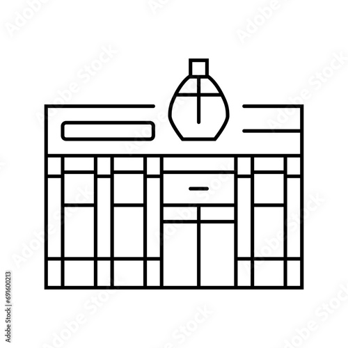 perfumery store line icon vector. perfumery store sign. isolated contour symbol black illustration