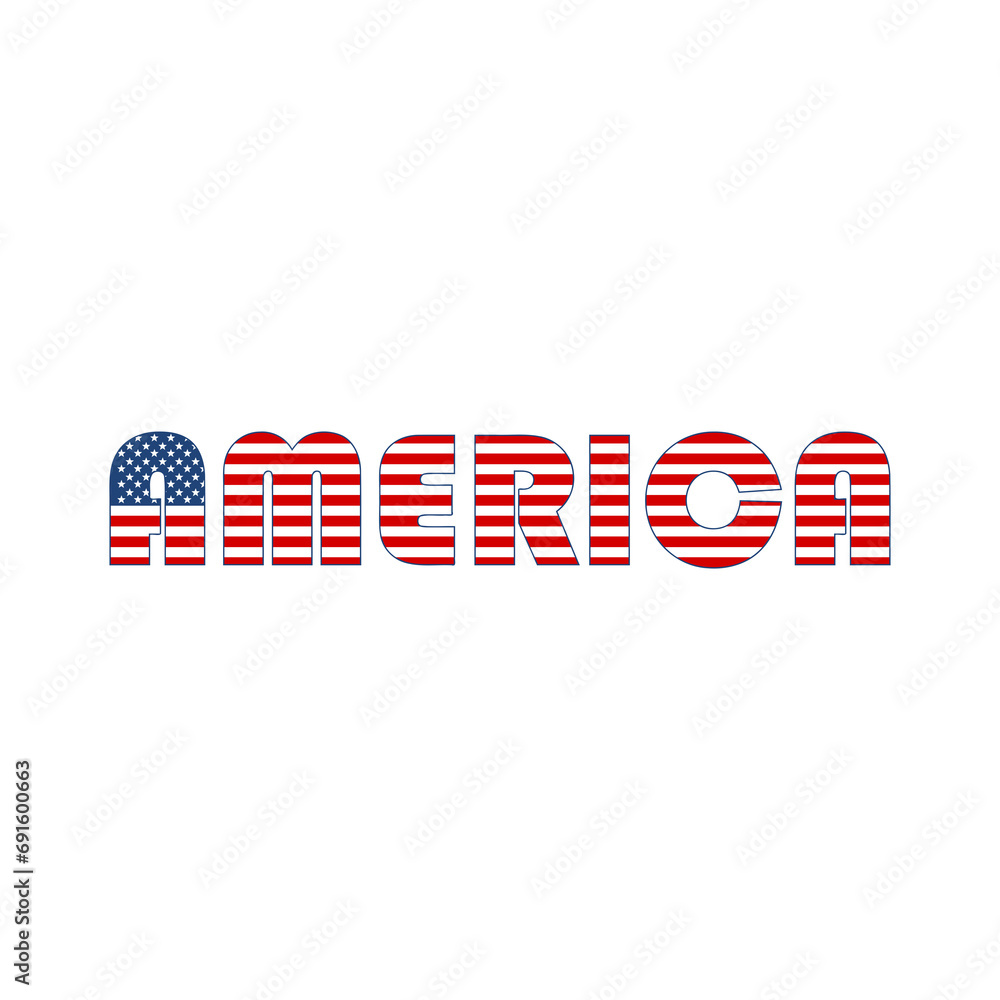 America letters icon isolated on transparent background America letters icon isolated on transparent background