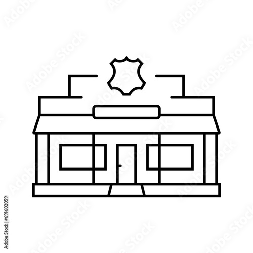 saddlery store line icon vector. saddlery store sign. isolated contour symbol black illustration