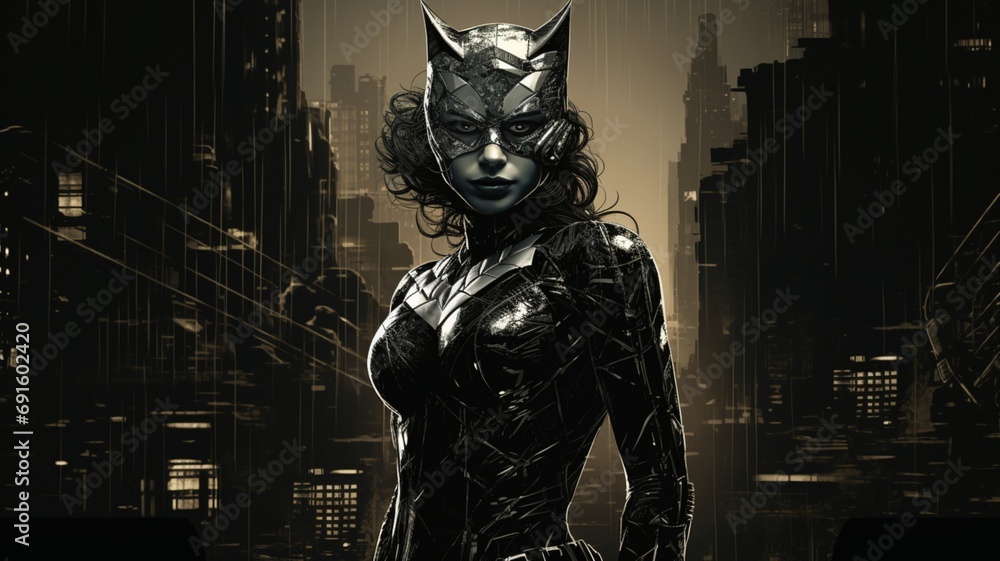 Generative AI eW5 Catwoman Create An Illusion To Confuse Opponent pictures