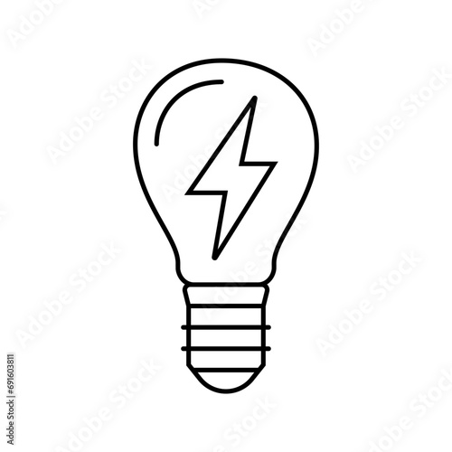 power electricity line icon vector. power electricity sign. isolated contour symbol black illustration